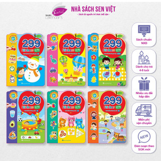 Sách – combo 6 cuốn 299 sticker bóc dán thông minh – giúp bé phát triển iq, eq, cq, logic