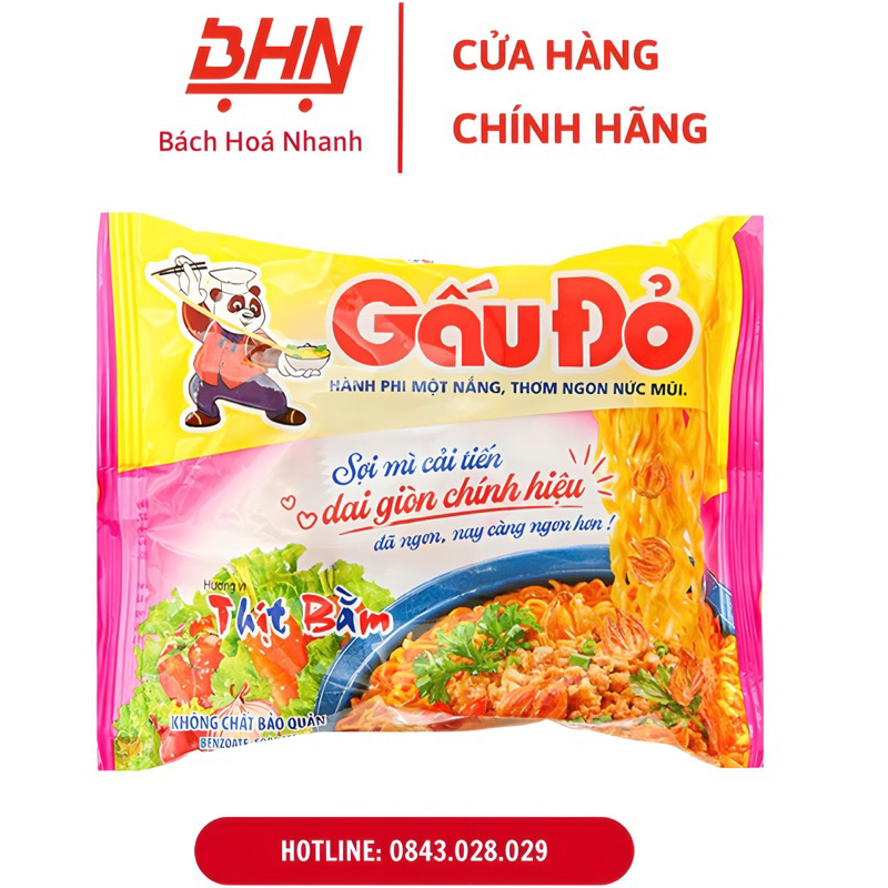 Mì Gấu Đỏ 63gr - vị thịt bằm