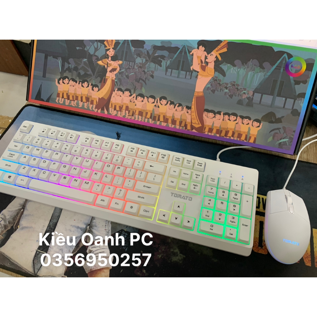 Combo Bàn Phím và Chuột giả cơ Tomato S100 LED RGB