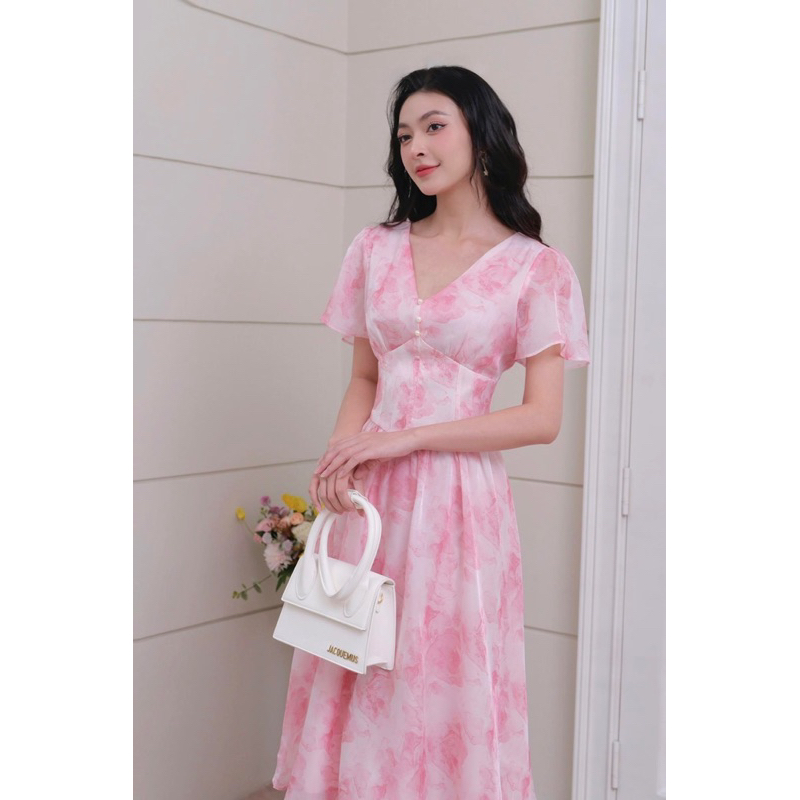 Váy hoa hồng siết eo Corset