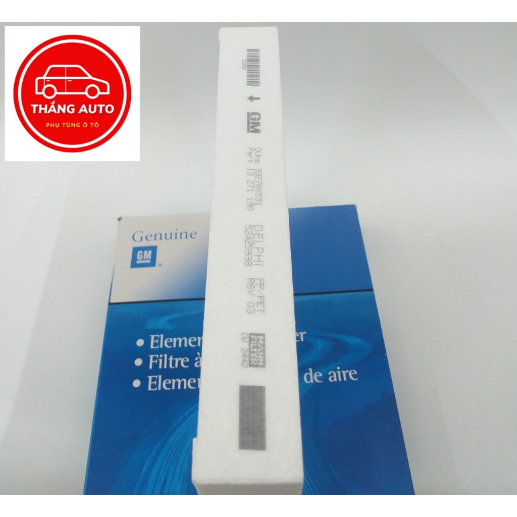 Lọc gió điều hòa, lọc gió máy lạnh lacetti , cruze , fadil , spark , matiz 5 (mã 13271191 / 13503677 / 13271190