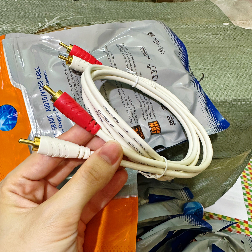 Dây Cáp AV 2 Ra 2 Choseal Dài 1M/ 1,8M/ 3M/ 5M/ 10M. Hàng Chính Hãng Mới 100%