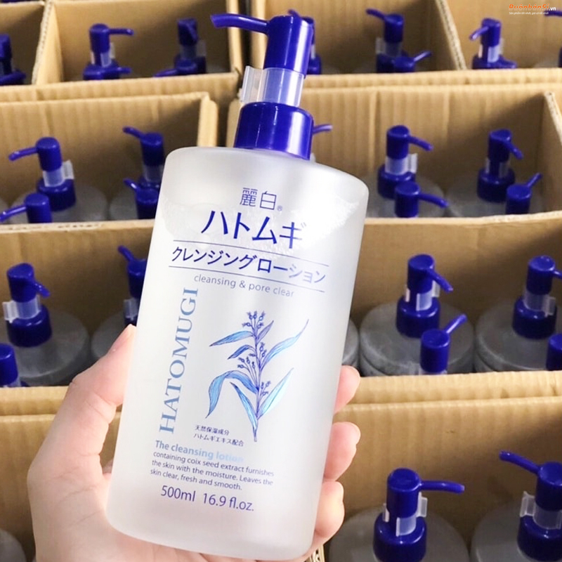 Nước Tẩy Trang, Dầu Tẩy Trang Ý Dĩ HATOMUGI Nhật Bản 500ML Dạng Vòi Mới|Nước Tẩy Trang Làm Sạch Sâu, Cấp Ẩm