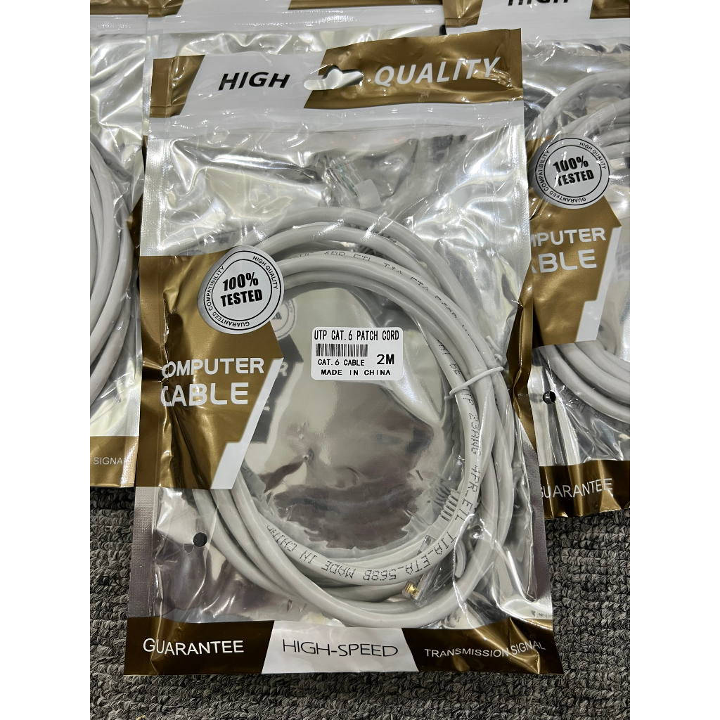 Dây cáp mạng Cat6e UTP  đúc sẵn 2 đầu RJ45 Cat6 - 5m, 3m, 2Mm, 1.5m