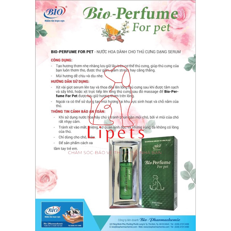 Nước hoa dạng serum dành cho thú cưng - BIO PERFUME FOR PET