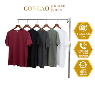 Combo 5 Áo Thun Lót Nam GONGAO Tay Ngắn Cổ Tròn Đơn Giản Chất Thun Cotton 100% Thấm Hút Mồ Hôi