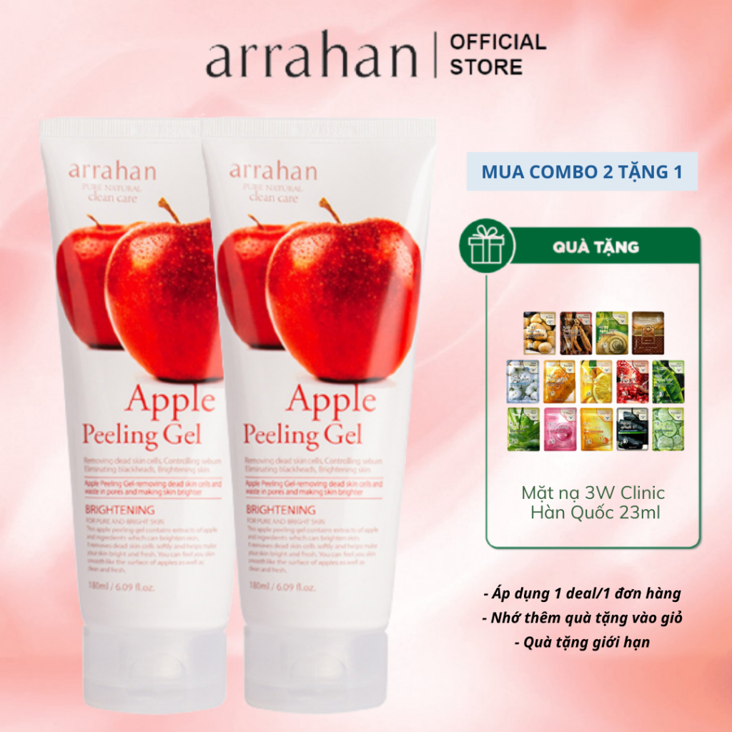 Combo 2 Tẩy da chết Arrahan Apple Peeling Gel Hàn Quốc (Arrahan - Táo)