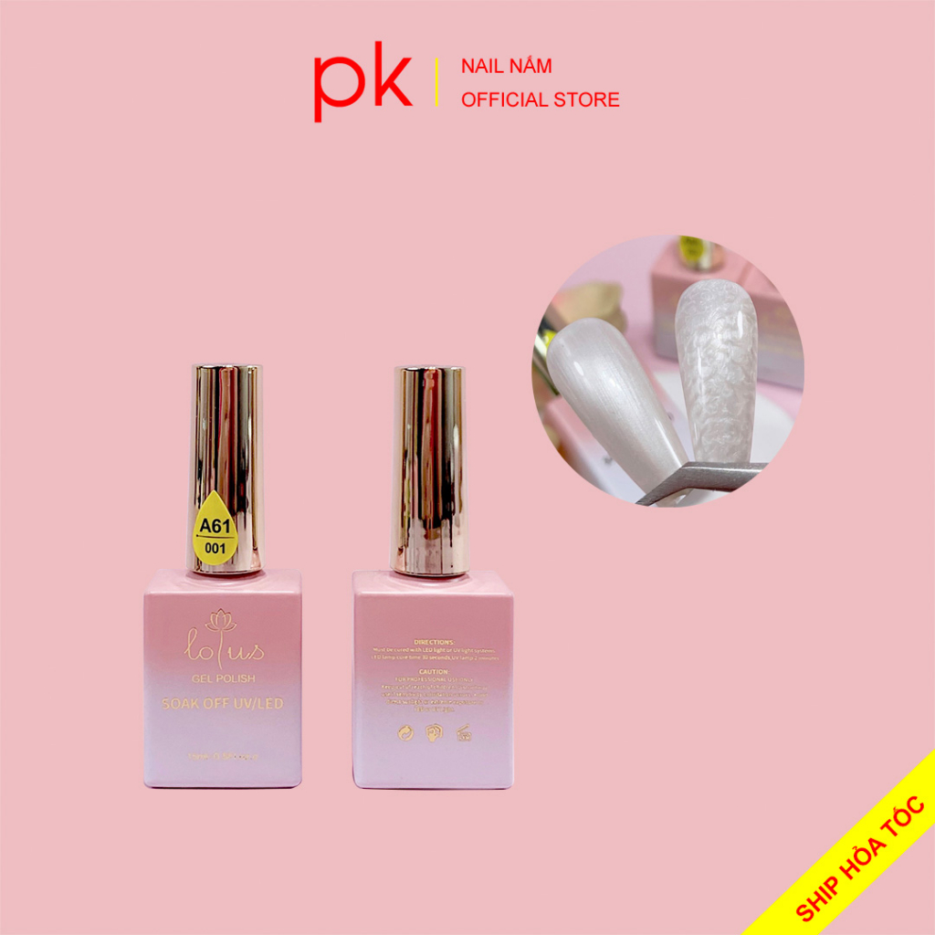 Sơn gel ngọc trai màu trắng Lotus A61-1