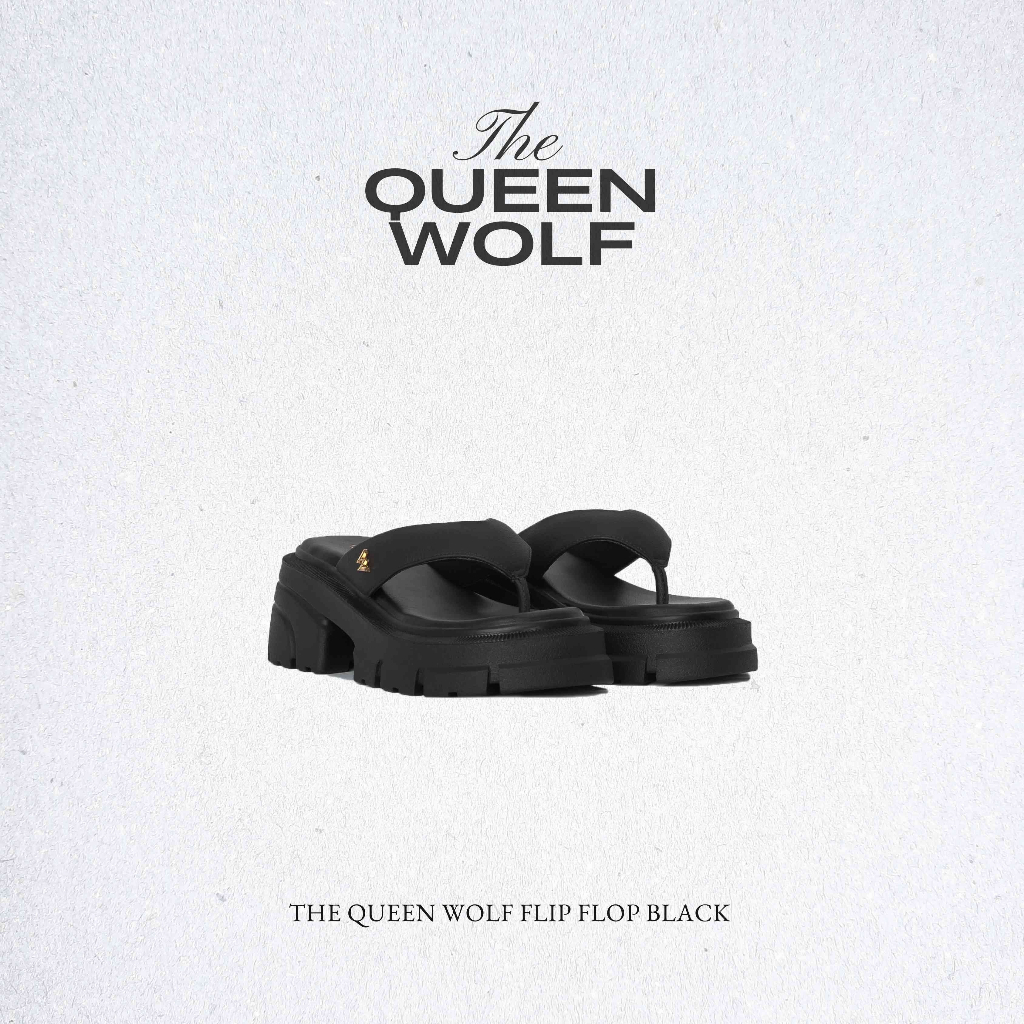 Dép Kẹp Xỏ Ngón Nữ THEWOLF QUEEN FLIP FLOP - BLACK