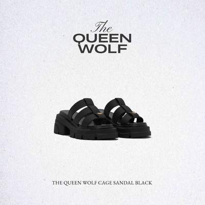 Dép Sandal Nữ THEWOLF QUEEN CAGE SANDAL - BLACK