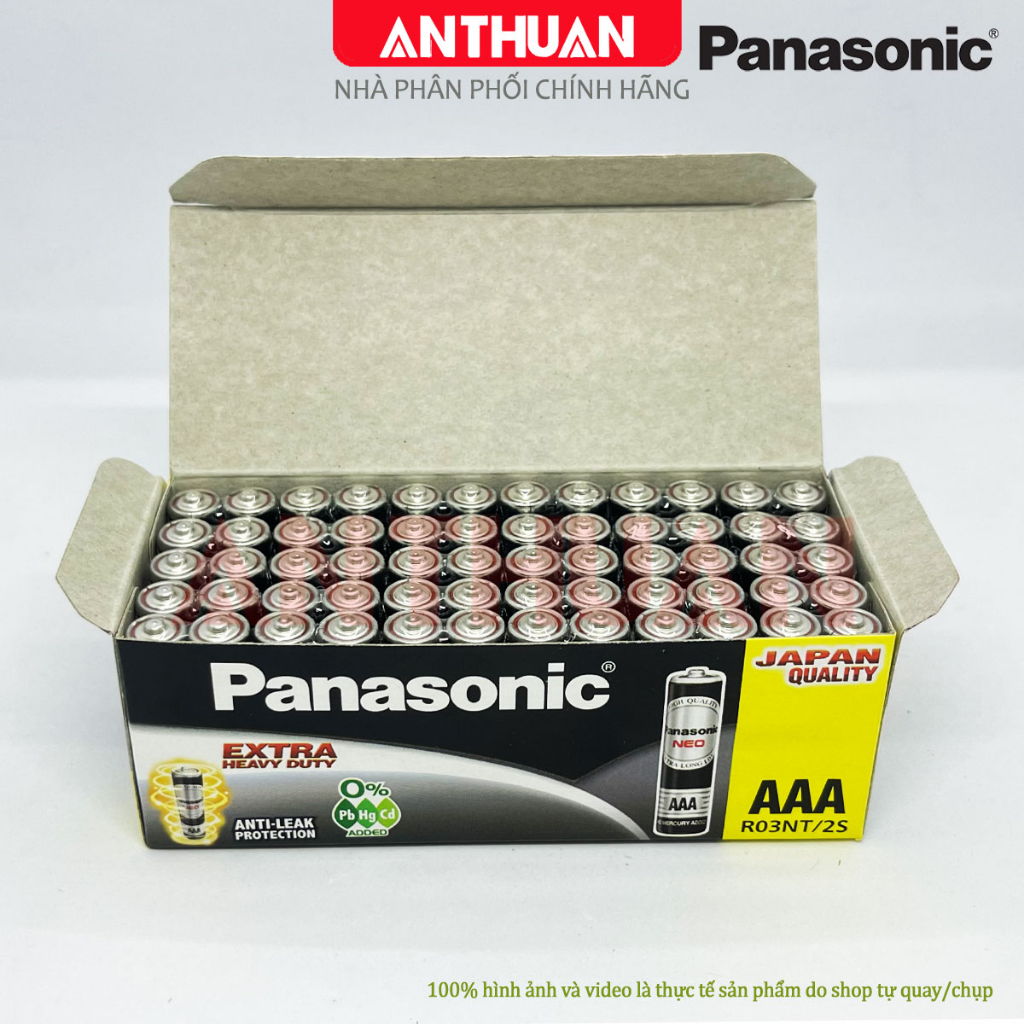 Hộp 60 Viên Pin AAA Panasonic Đũa Đen NEO R03NT-2S hàng Chính Hãng chất lượng cao.