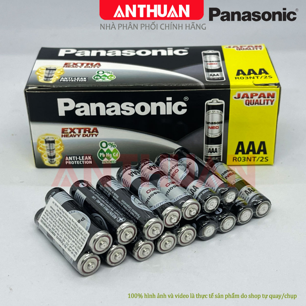 10 Viên Pin AAA Panasonic Đũa Đen NEO R03NT-2S hàng Chính Hãng chất lượng cao.