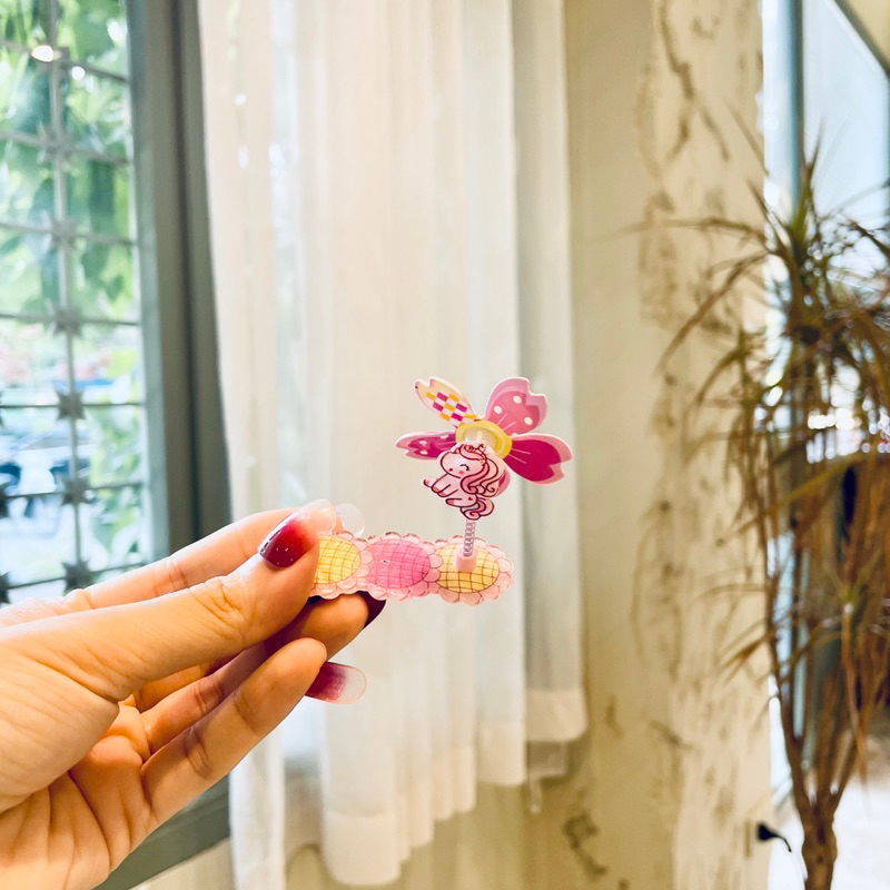 Kẹp tóc chong chóng hình cối xay gió Bạch Tuyết, ngựa Pony, Công Chúa dễ thương dành cho bé