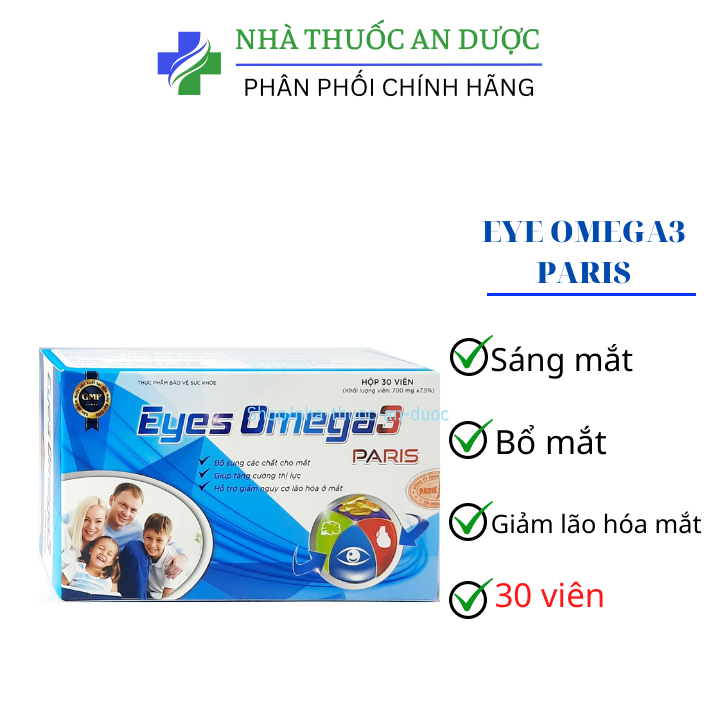 Viên uống bổ mắt EYE OMEGA3 PARIS hộp 30 viên