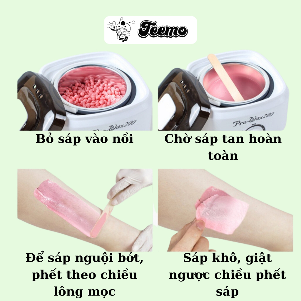 Sáp wax lông dừa màu hồng pastel dành cho da nhạy cảm