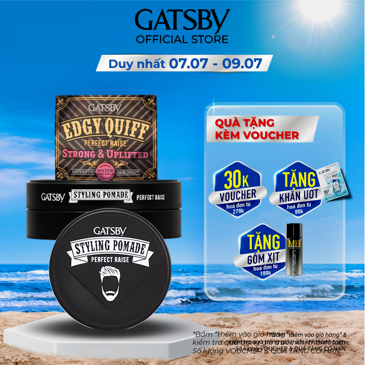 Pomade tạo kiểu tóc GATSBY styling perfect raise 75g