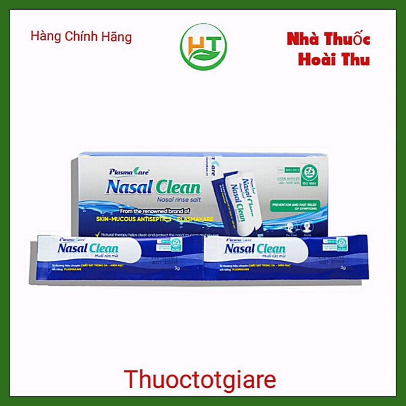 Muối rửa mũi Xoang Plasmakare Nasal Clean - Làm sạch và bảo vệ niêm mạc mũi