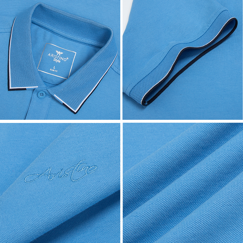 Áo polo ngắn tay ARISTINO 4 màu trẻ trung lịch sử, chất cotton organic mềm mát, thoáng khí - APS037S3