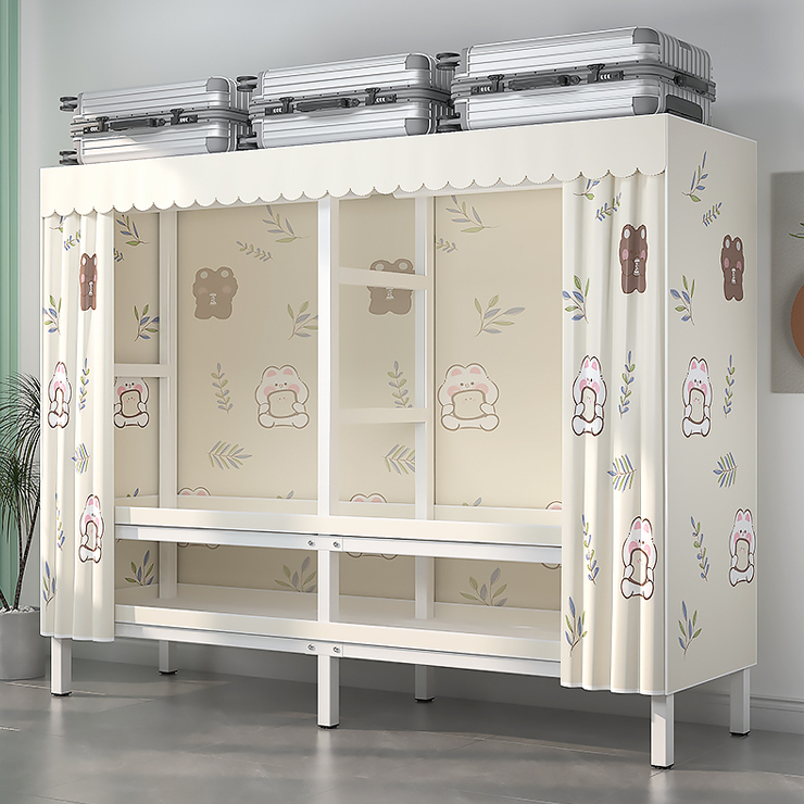 Tủ quần áo tủ vải khung thép cỡ lớn 4 bồng tuvaicaocapvn Chốt Thép Tital Không Gỉ Bảo Hành 12 Tháng