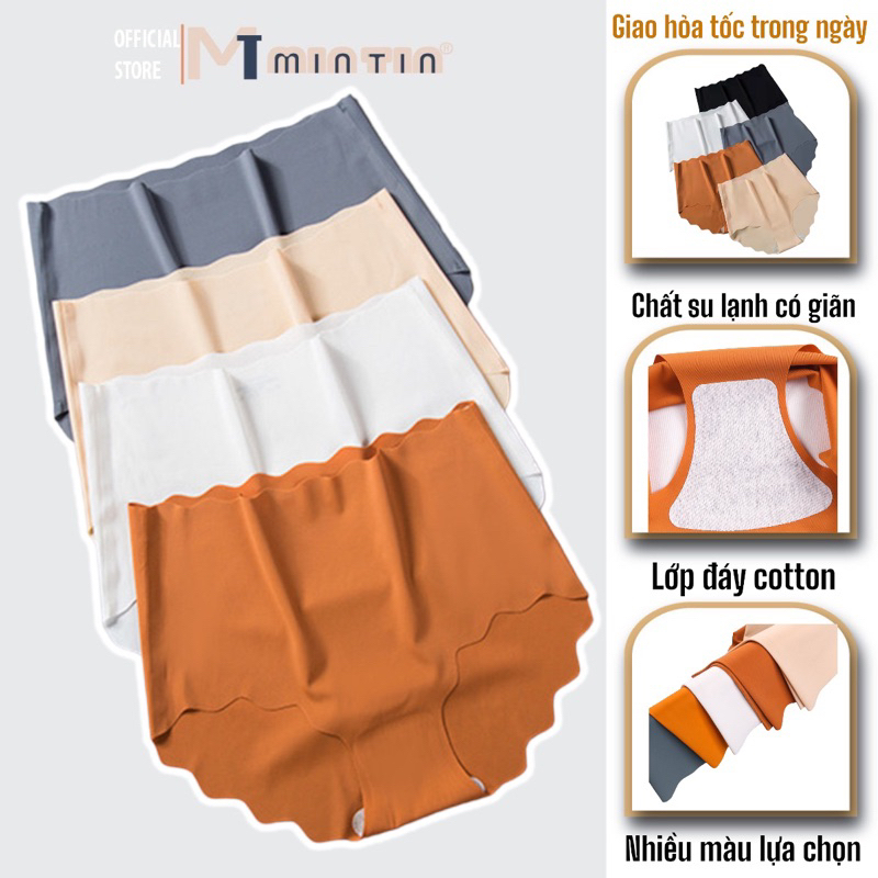 Quần lót đúc su cạp cao Thun Lạnh không đường may viền sóng gợi cảm tôn dáng sexy Mã 333 [MinTin]