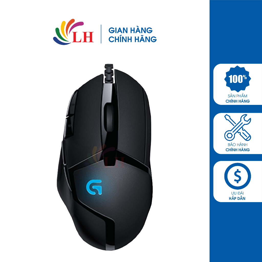 Chuột có dây Logitech G402 Hyperion Fury - Hàng chính hãng - Tốc độ phản hồi 1 ms, 8 nút để macro, c
