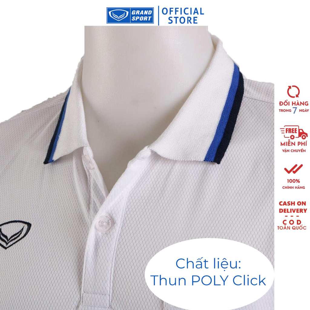 Áo Polo Thun Thể Thao Grand Sport 12588 Thoáng Mát Nhanh Khô Chống Nhăn Made in ThaiLand