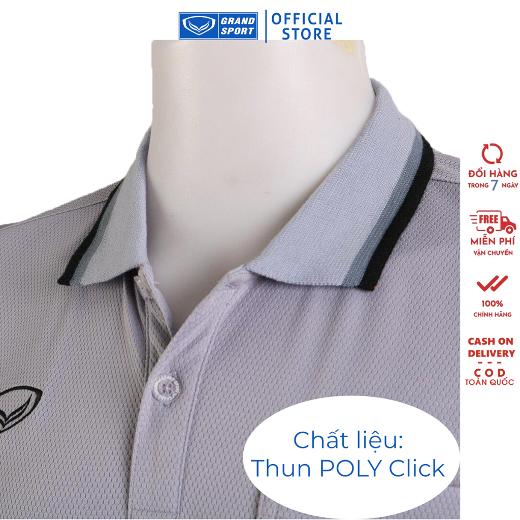 Áo Polo Thun Thể Thao Grand Sport 12588 Thoáng Mát Nhanh Khô Chống Nhăn Made in ThaiLand