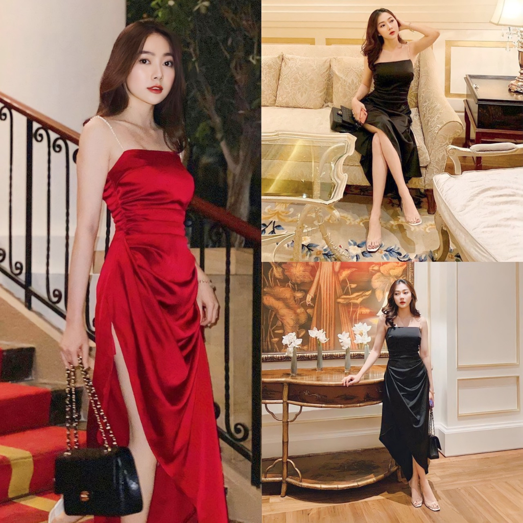 Đầm Ôm Body Dạ Hội Dự Tiệc 2 Dây Cực Sang BY8348