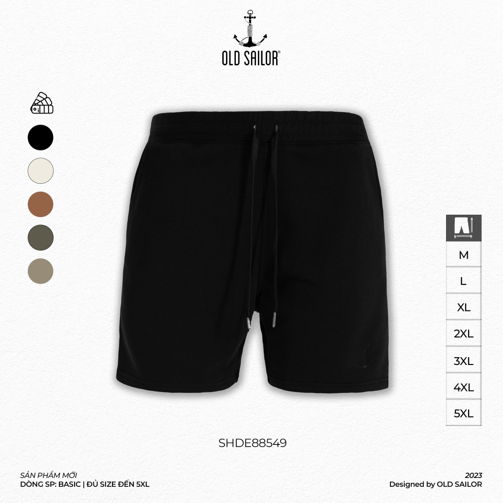 Quần Short Nam OLD SAILOR Chất Vải Cotton Dày Dặn Mềm Mịn Thiết Kế Đường May Không Viền Co Giãn Tốt Big Size