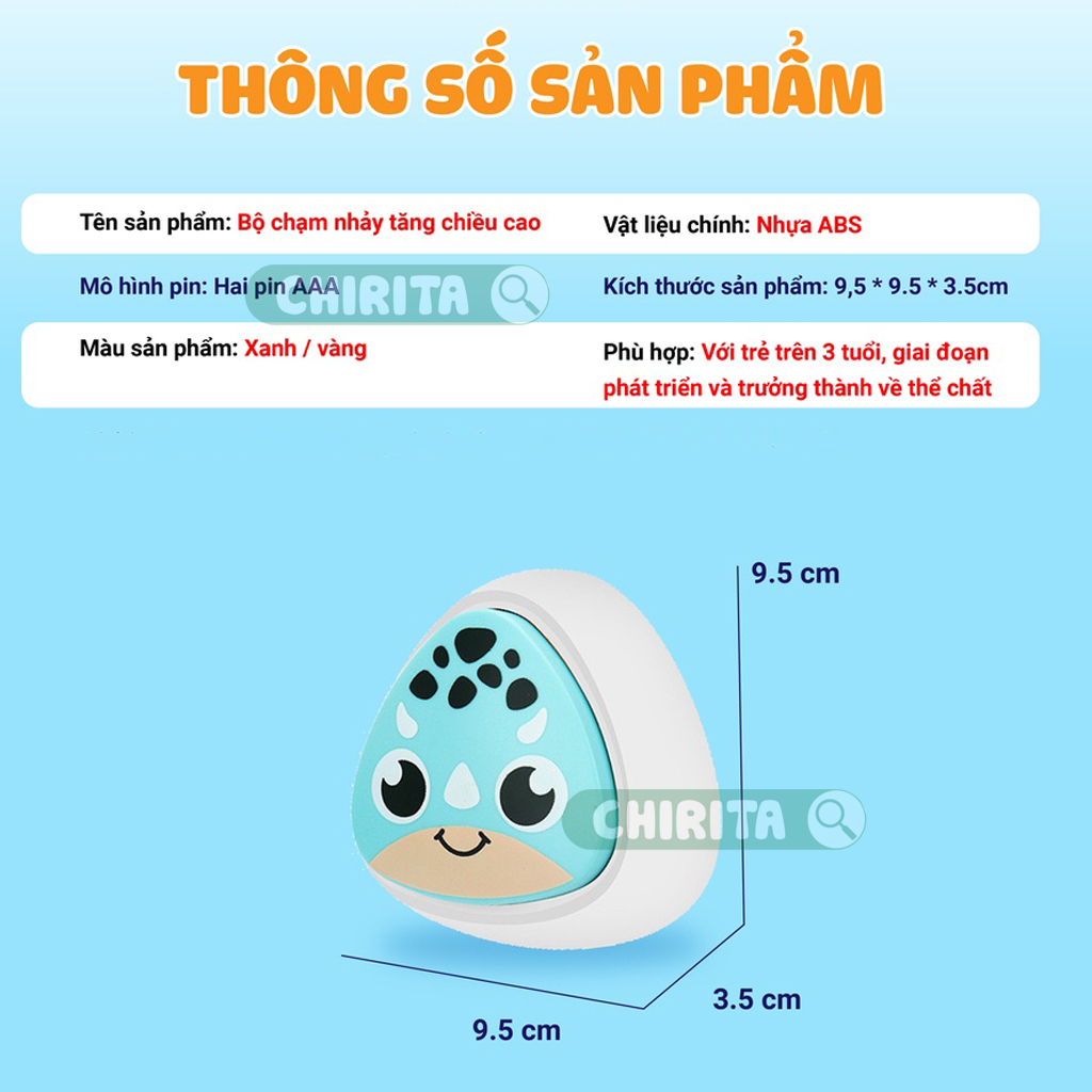 Bộ Chạm Nhảy Tăng Chiều Cao Cho Bé Đếm Số Tiếng Việt - Chuông Chạm Nhảy Phát Triển Chiều Cao Tự Nhiên Cho Trẻ CHIRITA