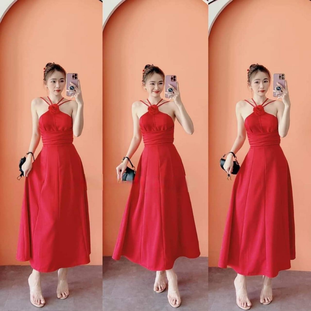 ĐẦM MAXI YẾM HOA CỔ