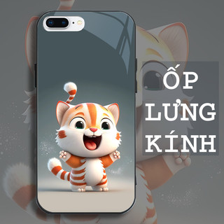 Ốp lưng iphone 6,6s,6 plus,6s plus,7,8,7 plus,8 plus mặt kính cường lực, cao cấp họa tiết 12 con giáp ngộ nghĩnh