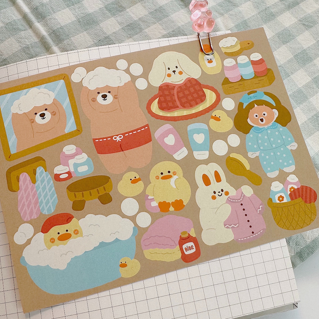 Bibe | Selfcare Sticker Sheet | Hình Dán Trang Trí Sổ Planner, Bullet Journal