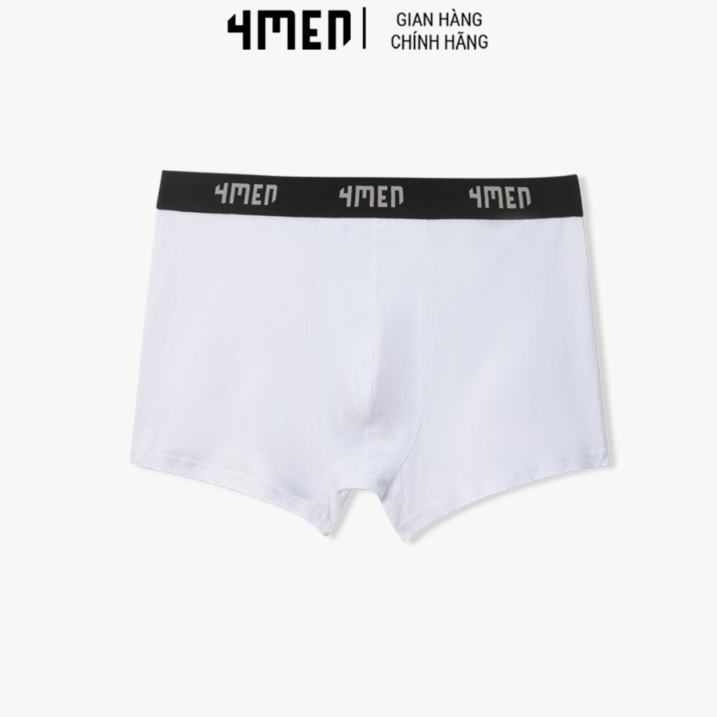 Quần Boxer Slimfit Phối Lưng 4MEN QL056 sịp đùi cotton thoáng mát, mềm mại, kháng khuẩn, dễ mặc, thấm mồ hôi