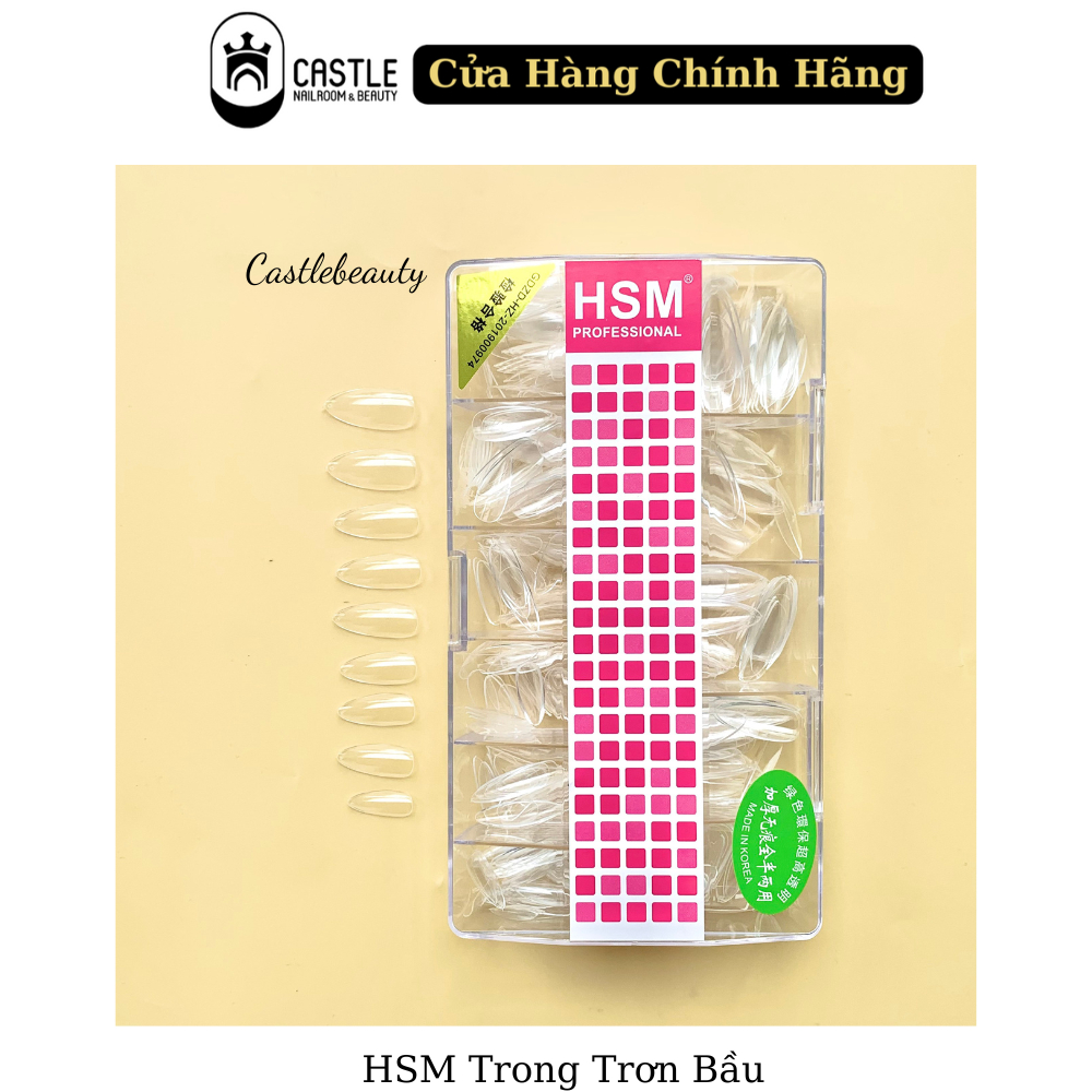 Hộp Móng Úp HSM Trong Trơn Form Bầu - Nhọn - Vuông - Thang