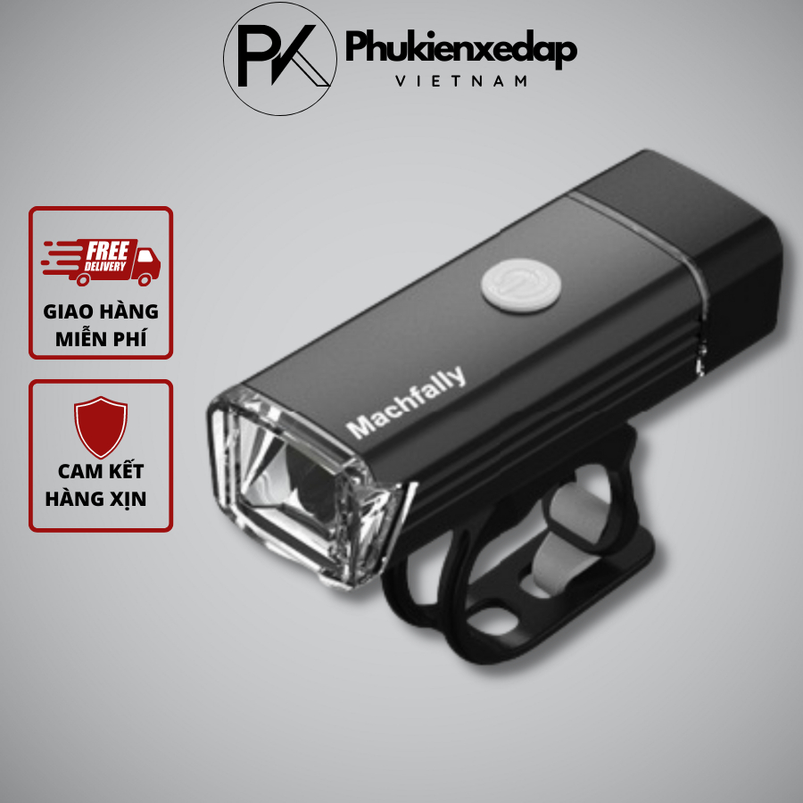 Đèn xe đạp thể thao USB MACHALLY, đèn led gắn xe đạp siêu sáng DP-03