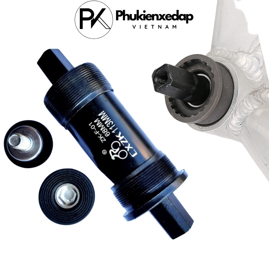 Trục Giữa Vòng Bi Bạc Đạn Cao Cấp kích cỡ 107mm 113mm 118mm 119mm 120mm 122,5mm 126mm 127mm