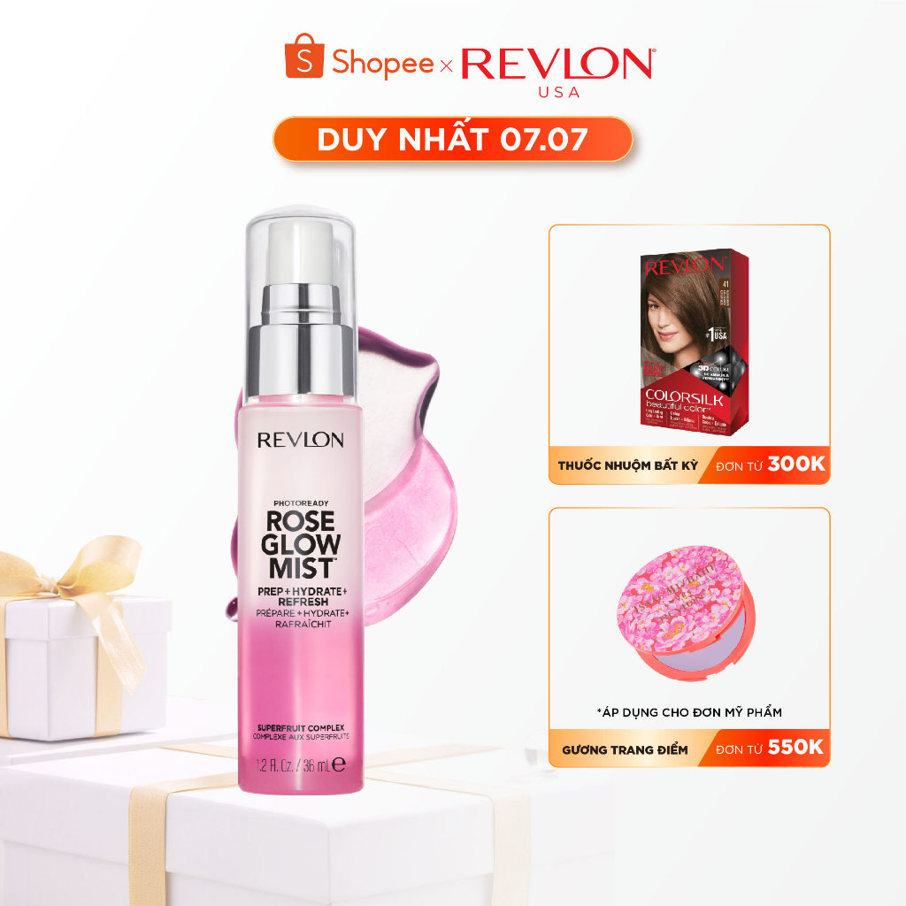 Xịt khoáng dưỡng da bắt sáng REVLON PHOTOREADY ROSE GLOW MISTTM 36ml