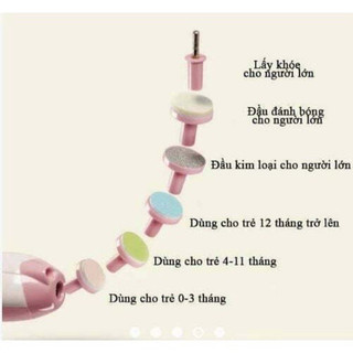 [Kèm pin] Máy dũa cắt móng tay điện đa năng cho bé