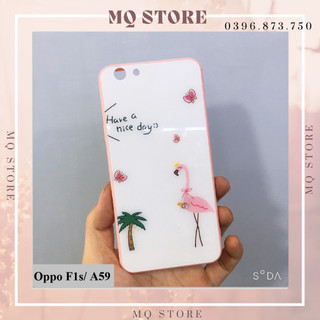 Ốp lưng Oppo F1s/ A59 Mặt lưng kính in hình nhiều mẫu dễ thương
