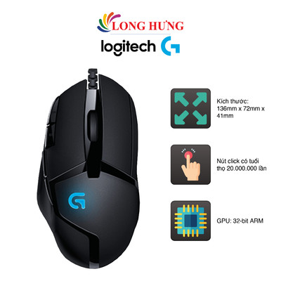 Chuột có dây Logitech G402 Hyperion Fury - Hàng chính hãng