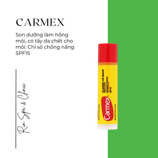[BILL US] Son Dưỡng Môi Carmex làm hồng môi, giảm thâm chống nắng SPF15 dạng tuýp, dạng thỏi