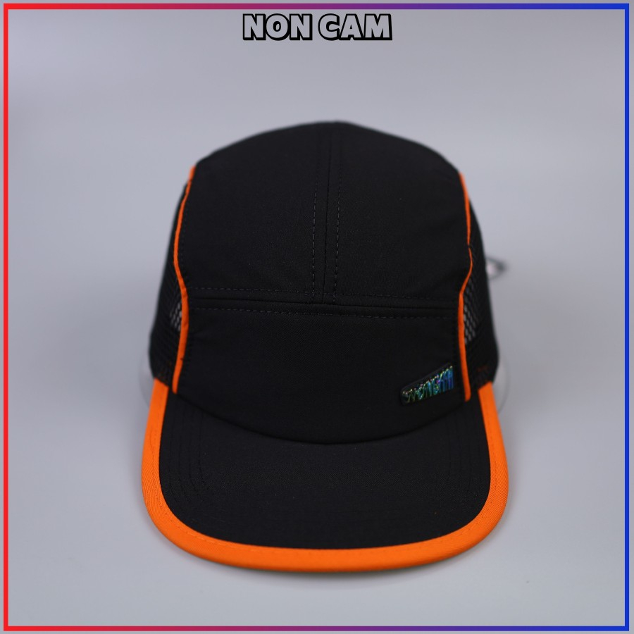 Nón kết nam nữ Nón Cam chính hãng viền cam màu đen vải cotton thoáng nhẹ