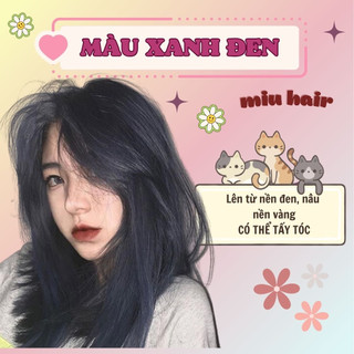 Nhuộm tóc màu xanh nhuộm tóc các màu tone xanh - nhuộm tóc xanh đen