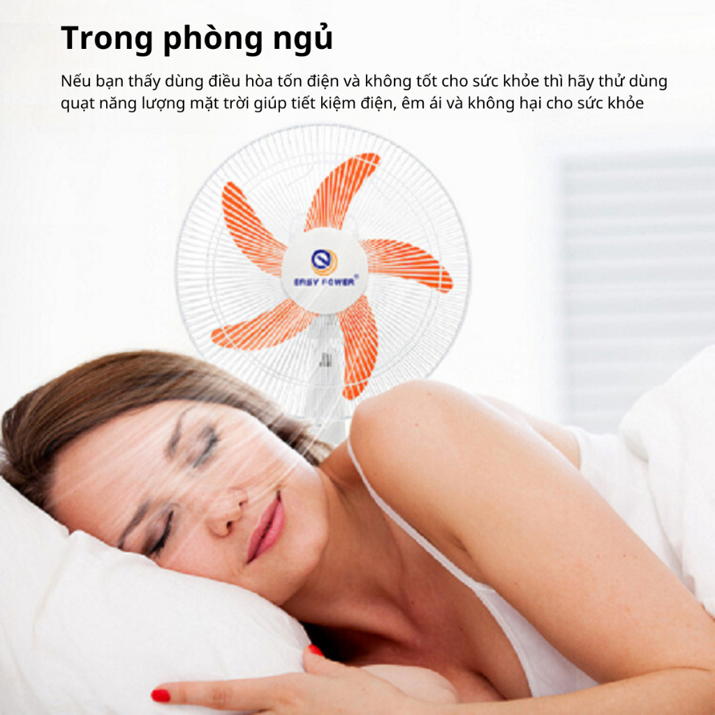 Quạt năng lượng mặt trời EASY POWER, quạt tích điện đa năng cổng sạc USB, tặng kèm 2 bóng đèn 6V - Bảo hành 12 tháng | BigBuy360 - bigbuy360.vn