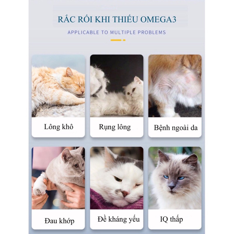 Viên dầu cá PET FISH OIL cho chó mèo giảm rụng lông