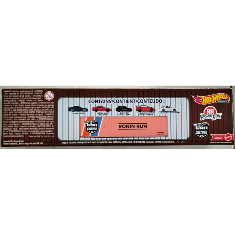 Hot wheels 2023 car culture container Ronin run set of 5 toyota subaru mazda