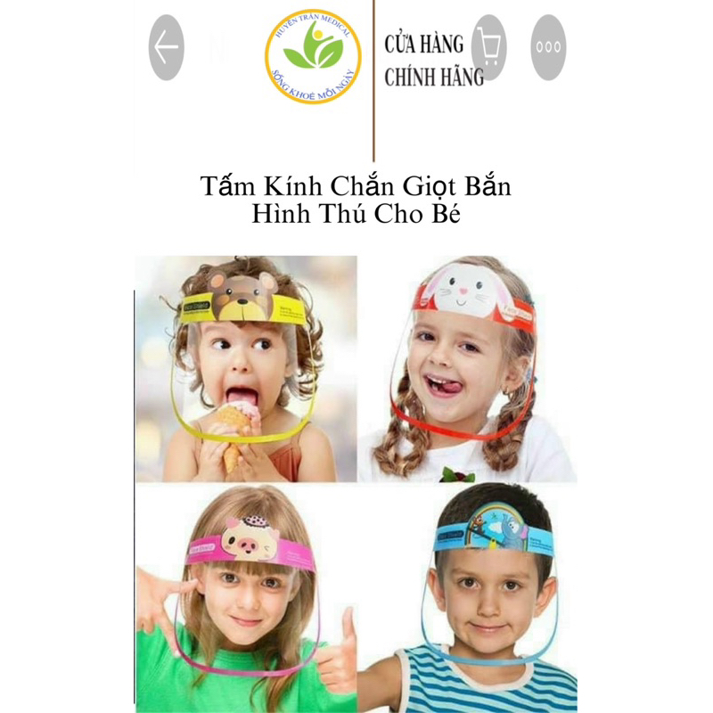 [THANH LÝ LỖ 99%-DỌN KHO] Kính Cho Bé Chống Giọt Bắn Quai Thung Hình Hoạ Tiết Ngộ Nghĩnh