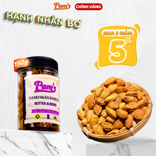 Hạnh Nhân Rang Bơ Nhập Khẩu Mỹ Pams 150g/hũ