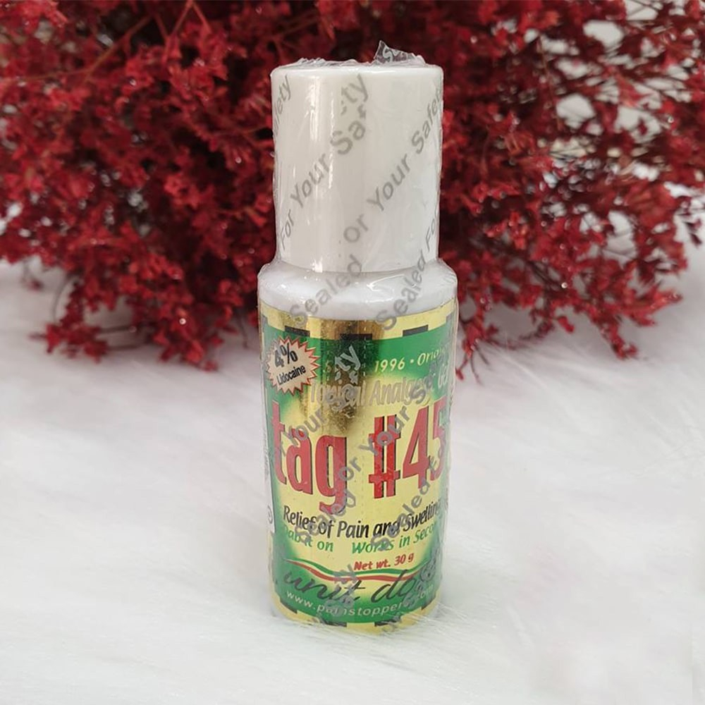 T🍓ê Tag 45 chuẩn hàn dùng hỗ trợ cho quá trình phun xăm chai 30ml